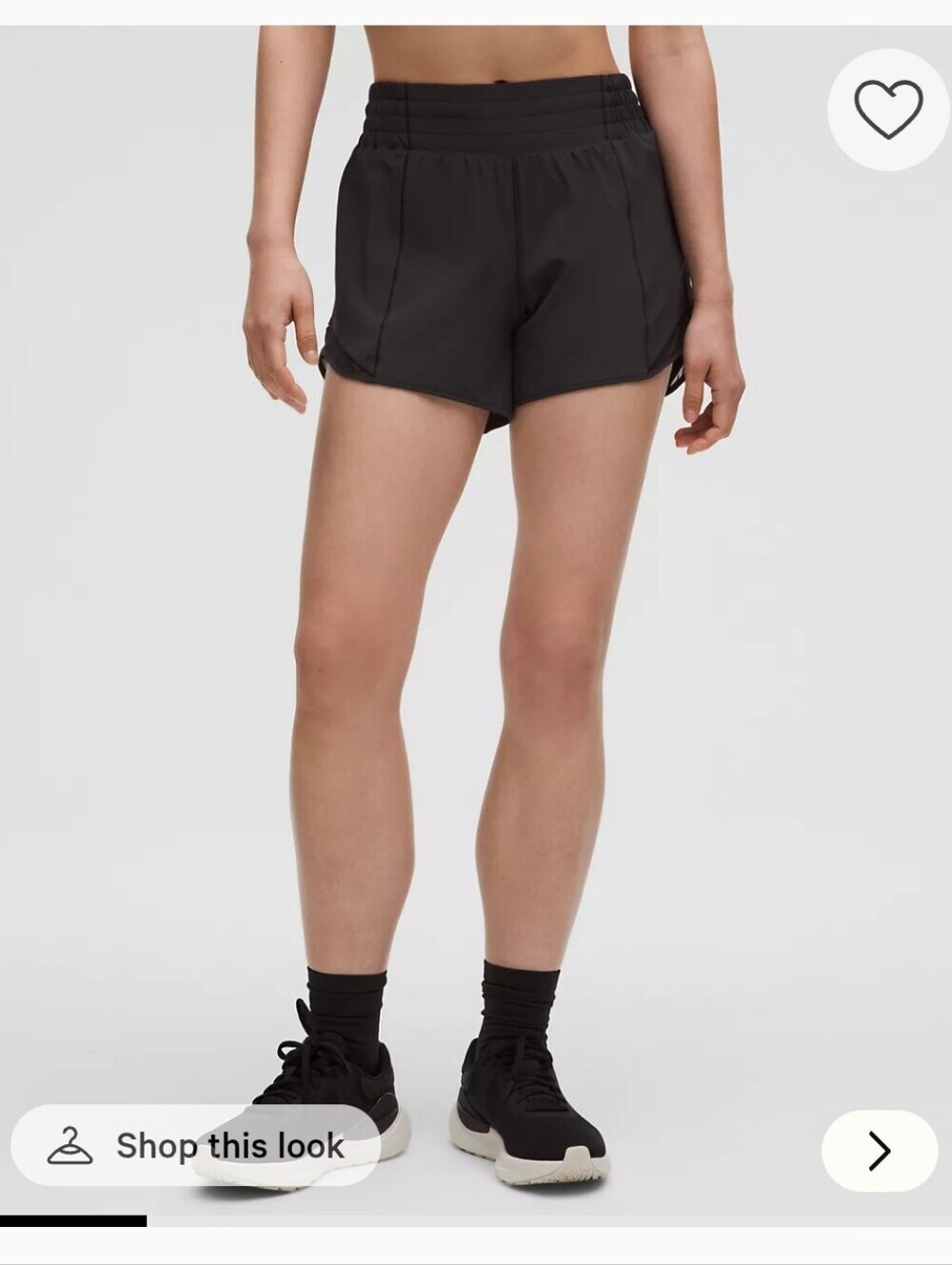 Lululemon Hotty Hot High-Rise Lined 4” Short Size 6 Tall Black